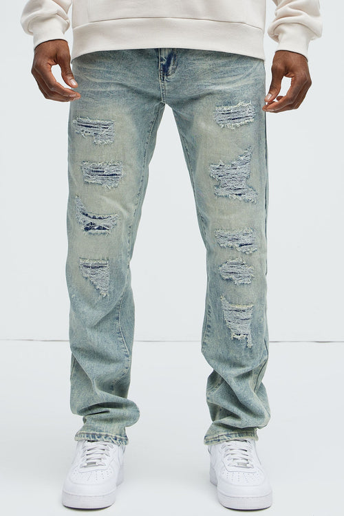 Can't Be Distressed Slim Jeans - Acid Wash Blue - image 2