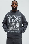 Rick And Morty Schwifty Hoodie - Charcoal - image 1