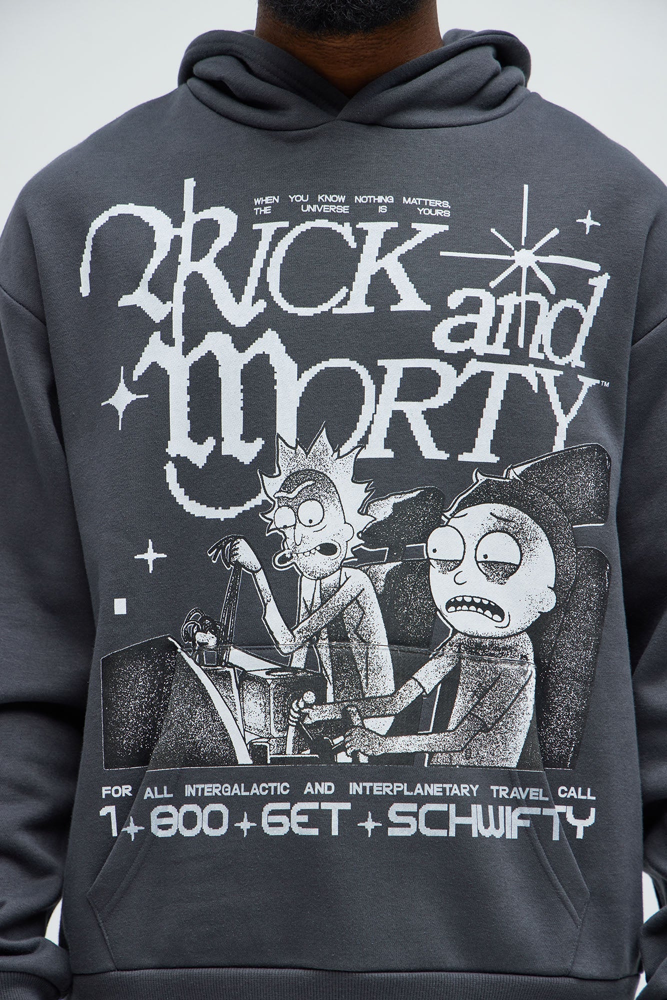 Rick And Morty Schwifty Hoodie - Charcoal - image 4