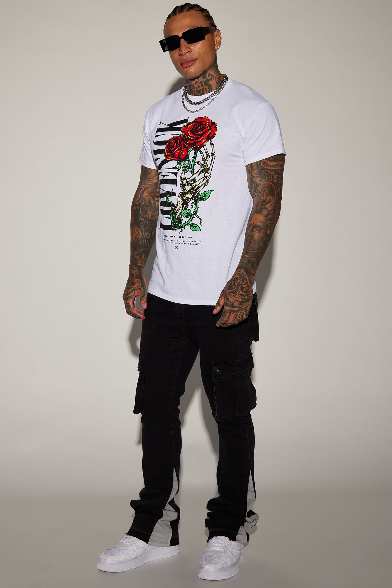 Carried Cargo Stacked Skinny Flared Jeans - Black - image 2