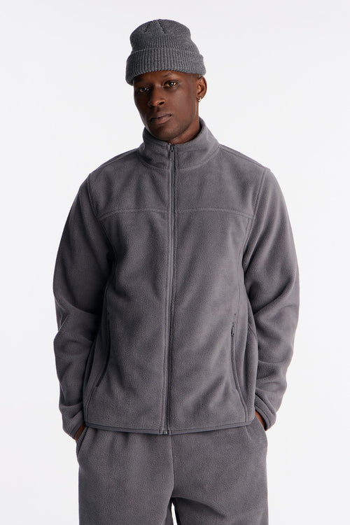Core Microfleece Zip Jacket - Grey - image 1