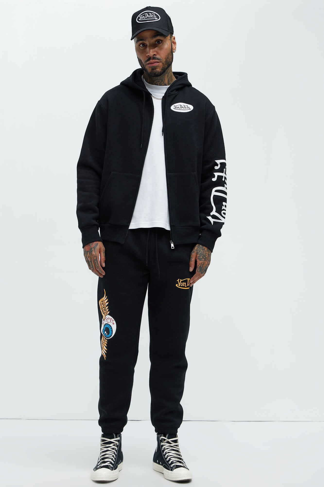 Von Dutch Gold Wings Hoodie - Black - image 3