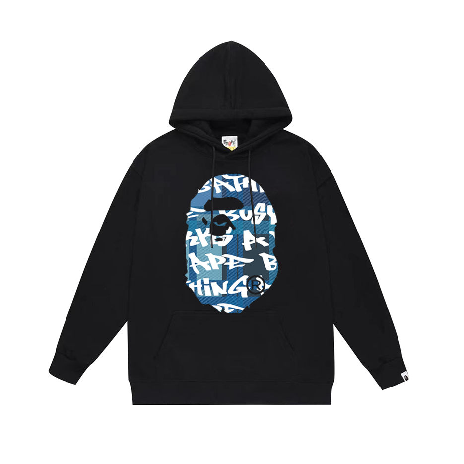 BAPE Shark Full-Zip Hoodie — Black / White / Grey