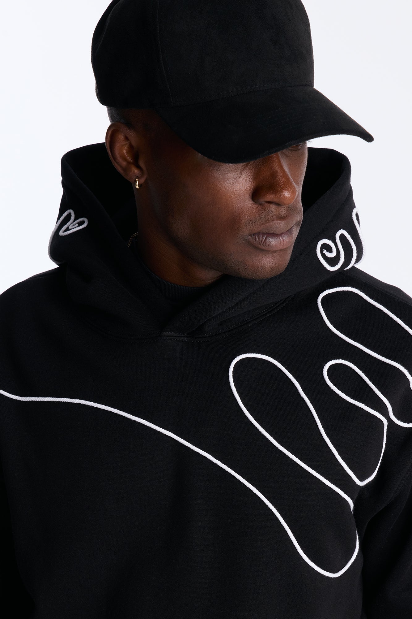 Lasso Embroidery Hoodie - Black - image 4