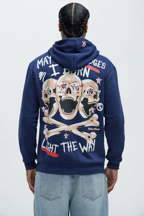 Burning Bridges Hoodie - Blue - image 1