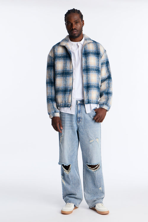 Baggy On The Grind Destroyed Jean - Light Blue Wash - image 2