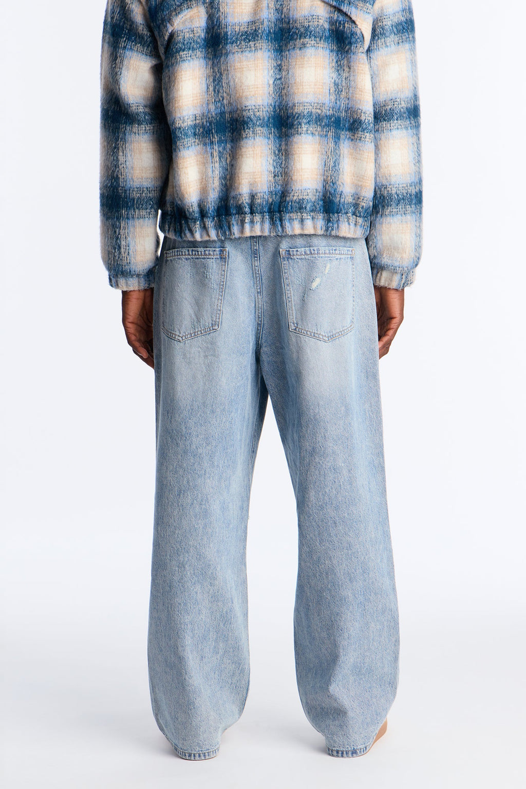 Baggy On The Grind Destroyed Jean - Light Blue Wash - image 4