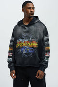 Tyson Speed Demons Boxy Hoodie - Black Wash - image 1