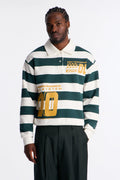 Racing Society Stripe Fleece Polo - Green - image 1