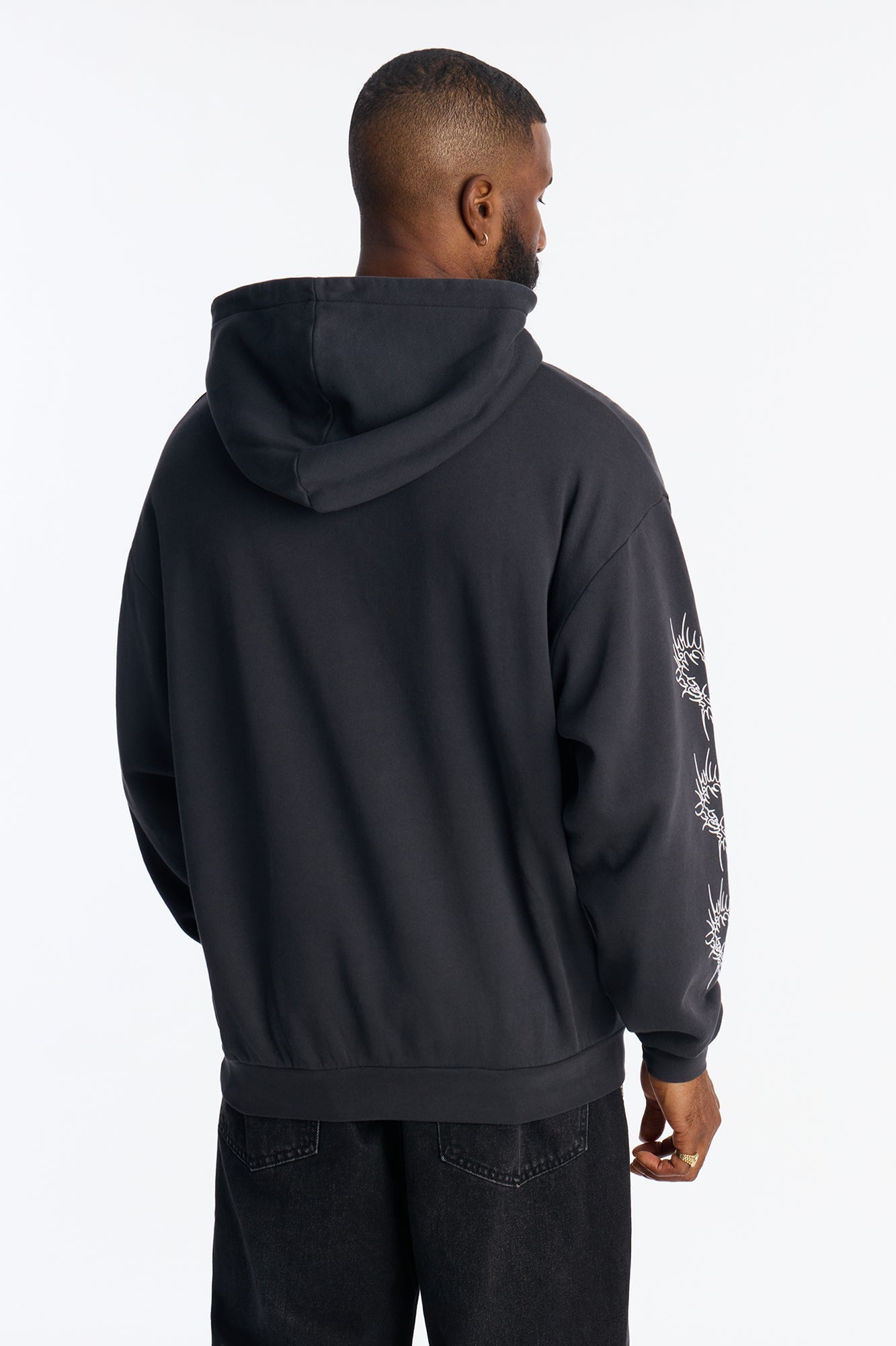 Tribal Hearts Rhinestone Hoodie - Black - image 3