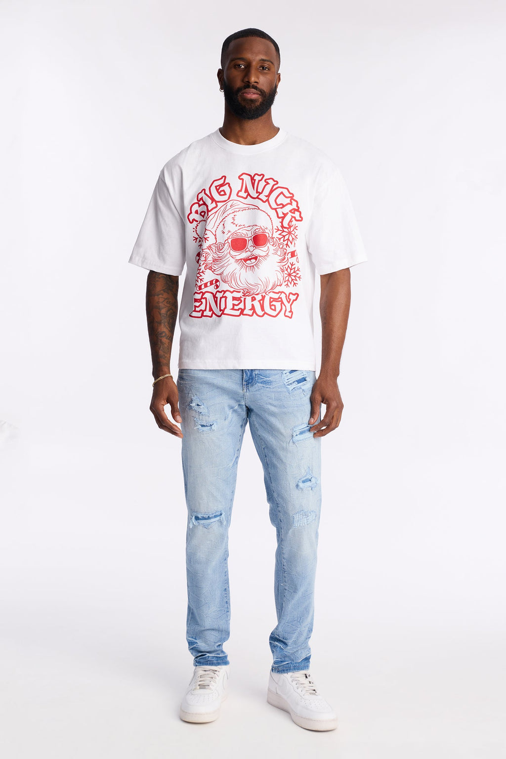 Skinny Distressed Thursday Jeans - Light Blue Wash - image 2