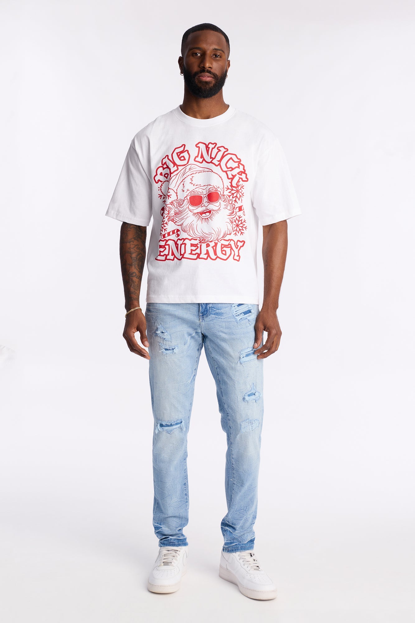 Skinny Distressed Thursday Jeans - Light Blue Wash - image 2