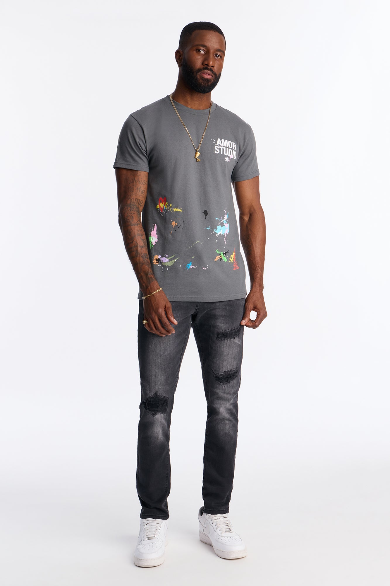 Your Everyday Skinny Distressed Jeans - Black Wash - image 2