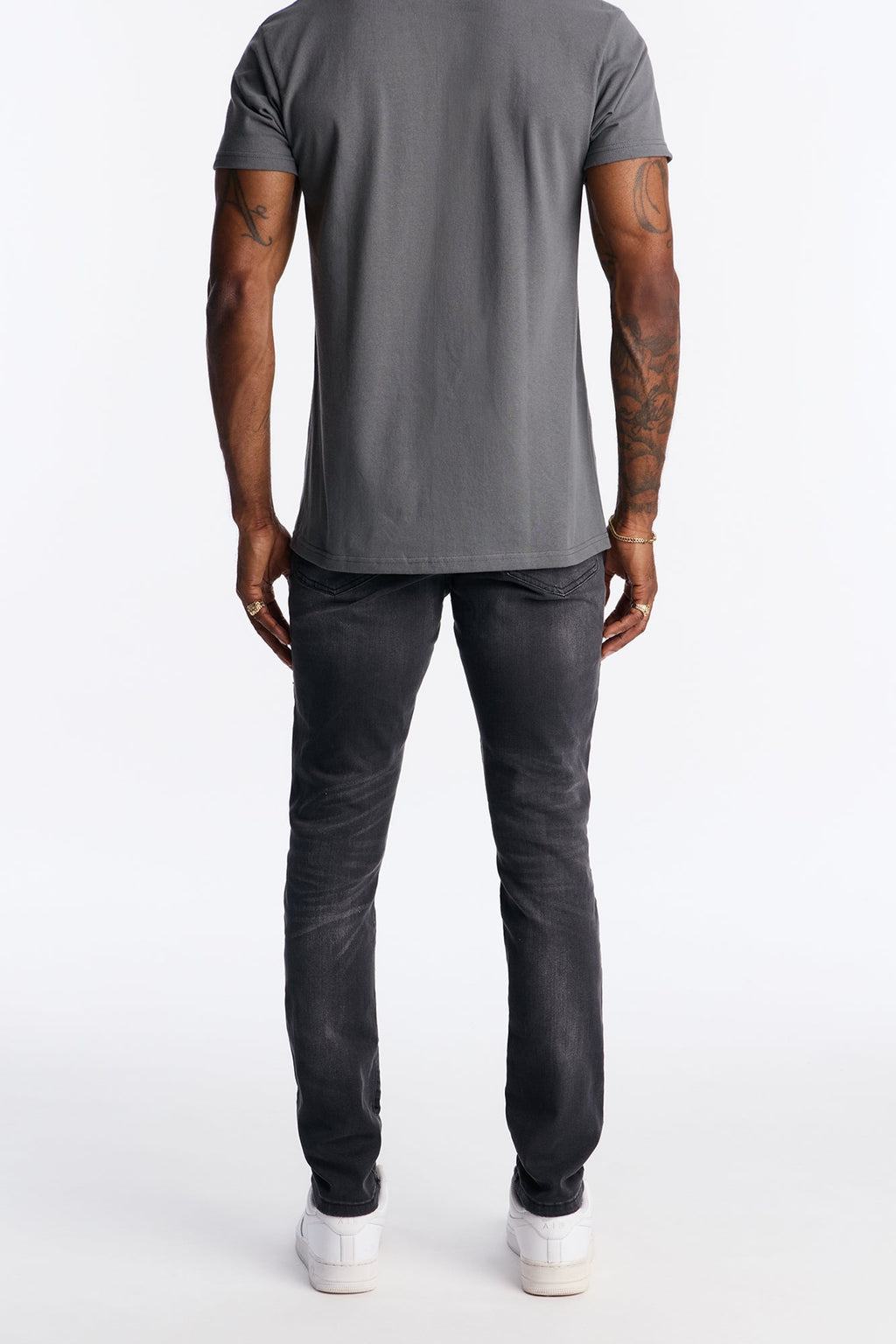 Your Everyday Skinny Distressed Jeans - Black Wash - image 4