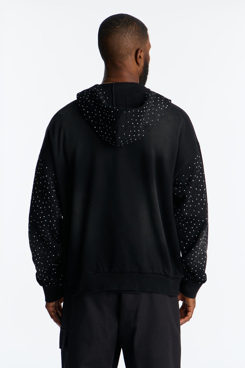 City Code Embellished Zip Up Hoodie - Black - image 4