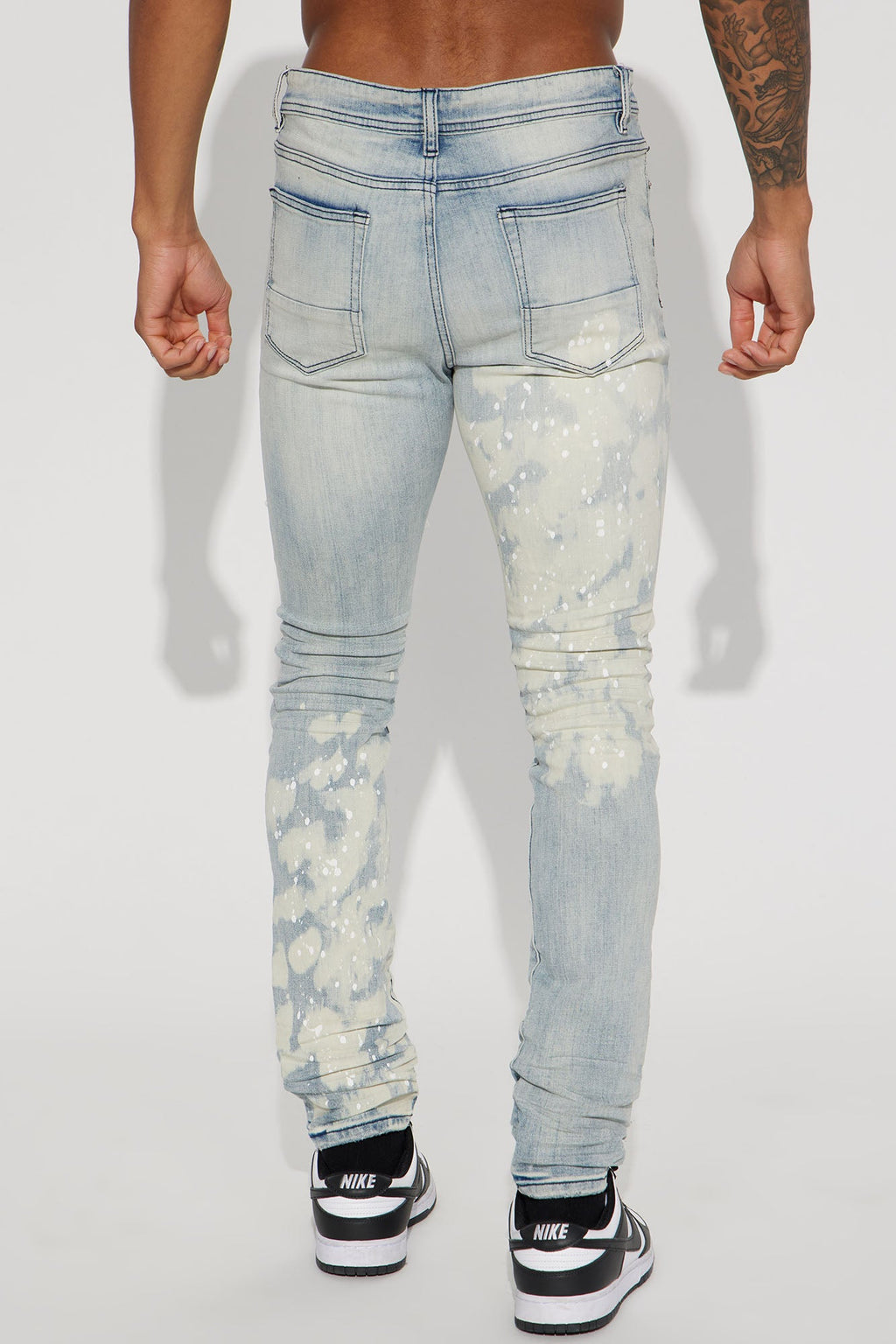 For It Paint Splattered Stacked Skinny Jeans - Light Wash - image 4