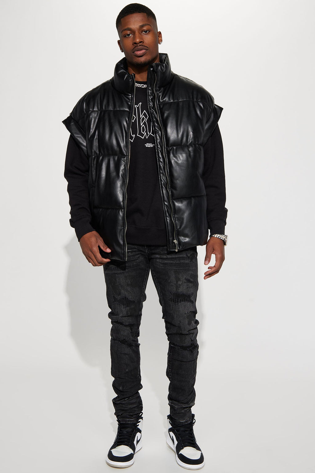 Ask About Me Stacked Skinny Jeans - Black - image 4