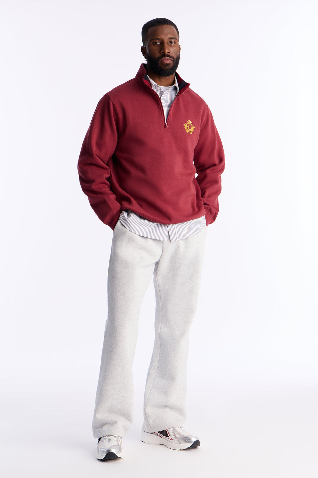 First Class Quarter Zip Sweatshirt - Burgundy - image 2