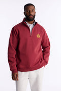 First Class Quarter Zip Sweatshirt - Burgundy - image 1