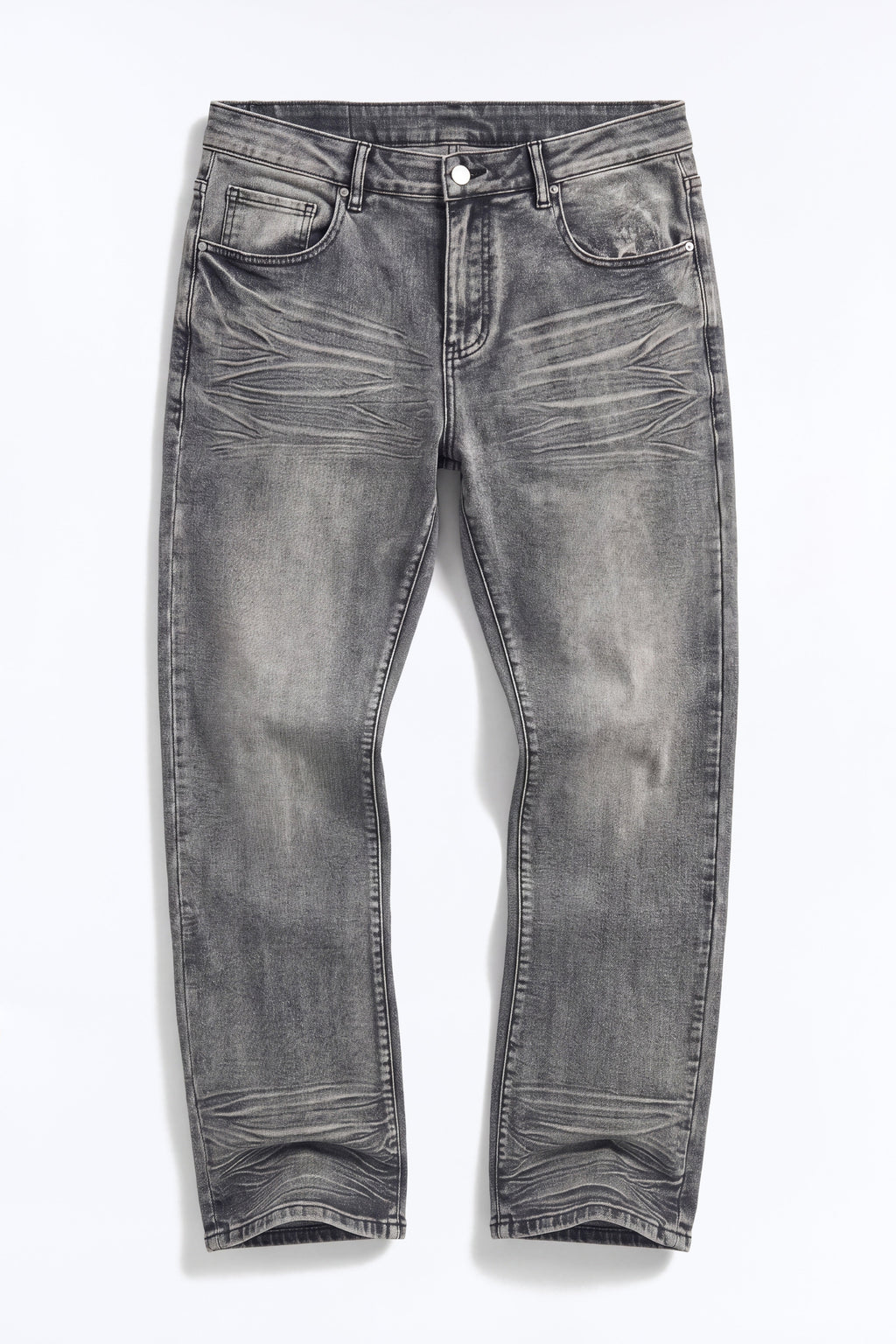 Stacked Slim Flare Raw Chaos Jeans - Black Wash - image 2