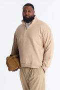 Built For Success Quarter Zip Sweatshirt - Tan - image 1