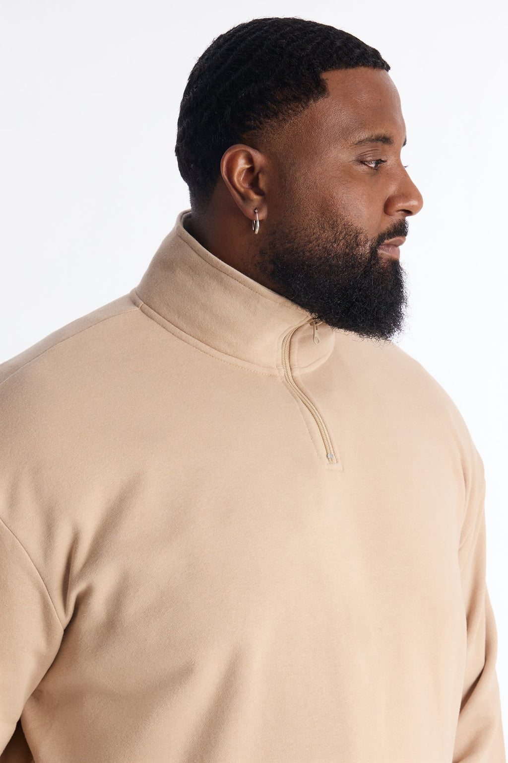 Built For Success Quarter Zip Sweatshirt - Tan - image 3