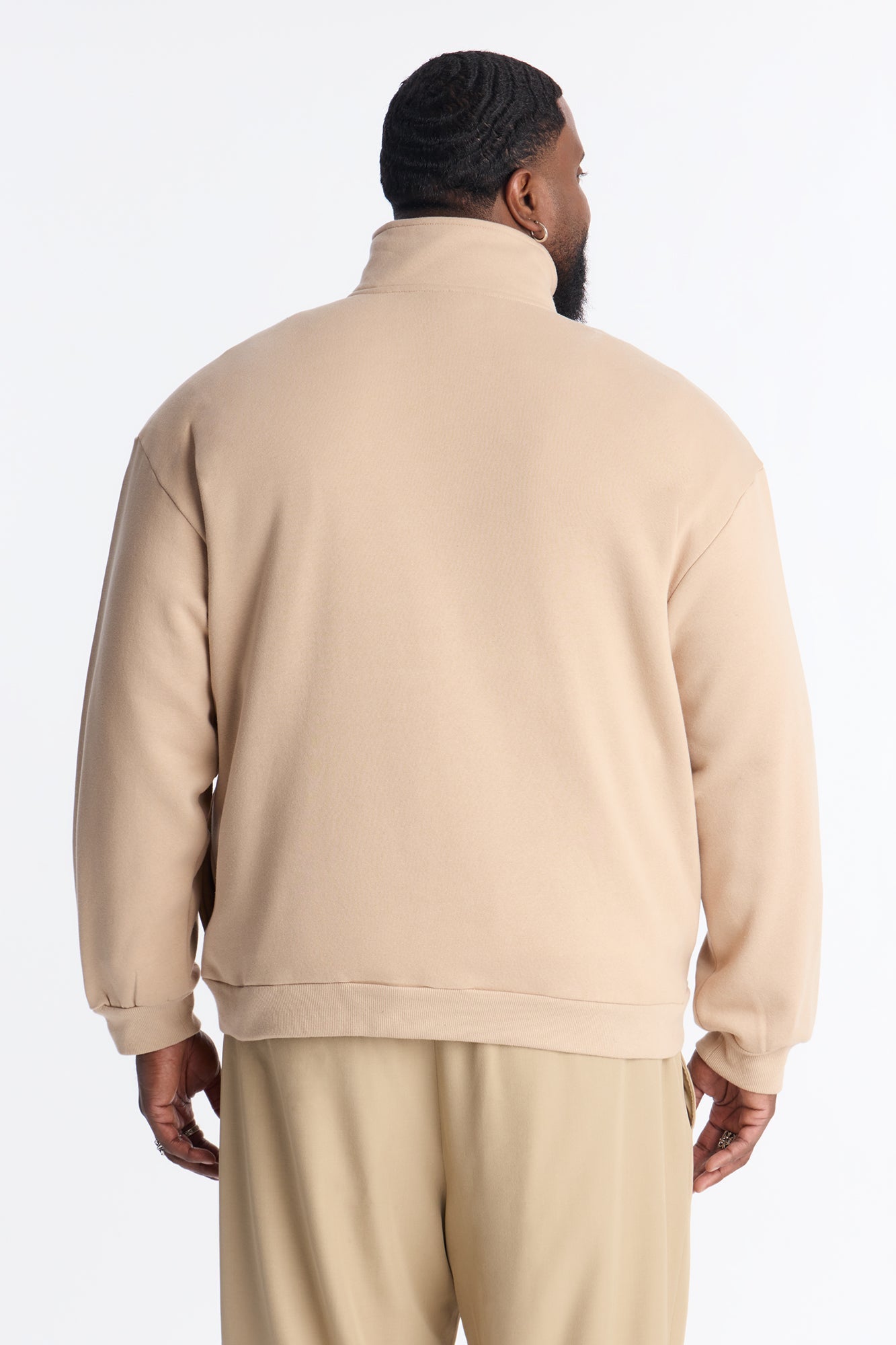 Built For Success Quarter Zip Sweatshirt - Tan - image 4
