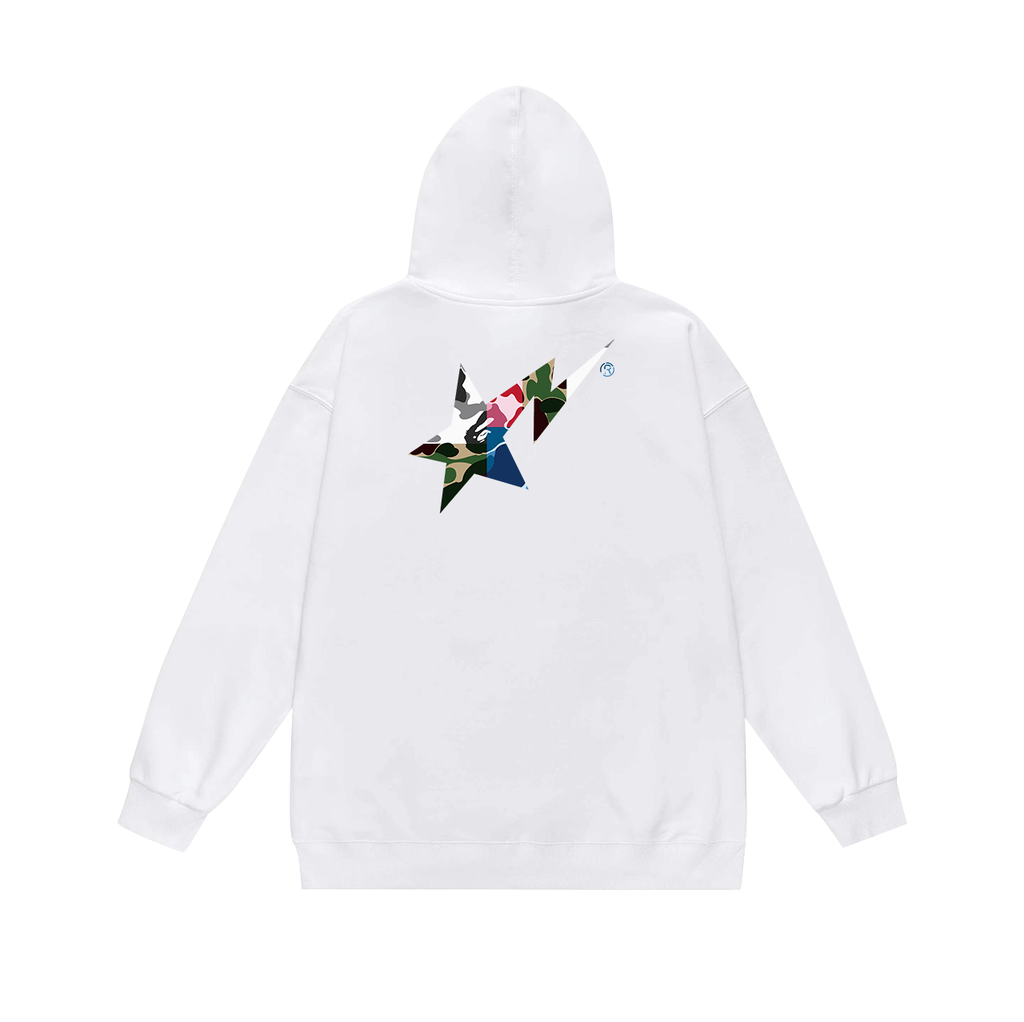 BAPE Shark Full-Zip Hoodie — Black / White / Grey