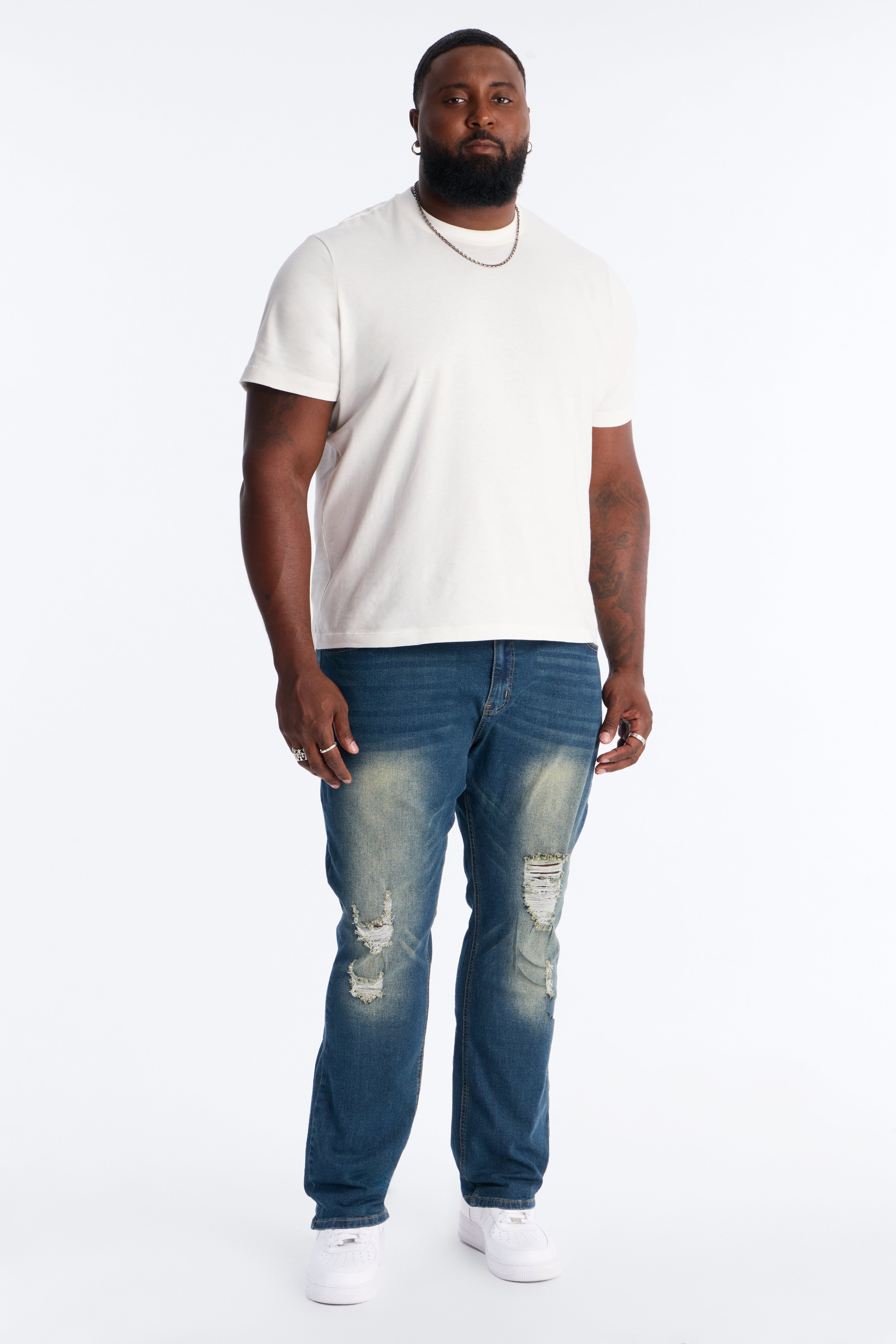 Destructed Apex Slim Jean - Dark Wash - image 1