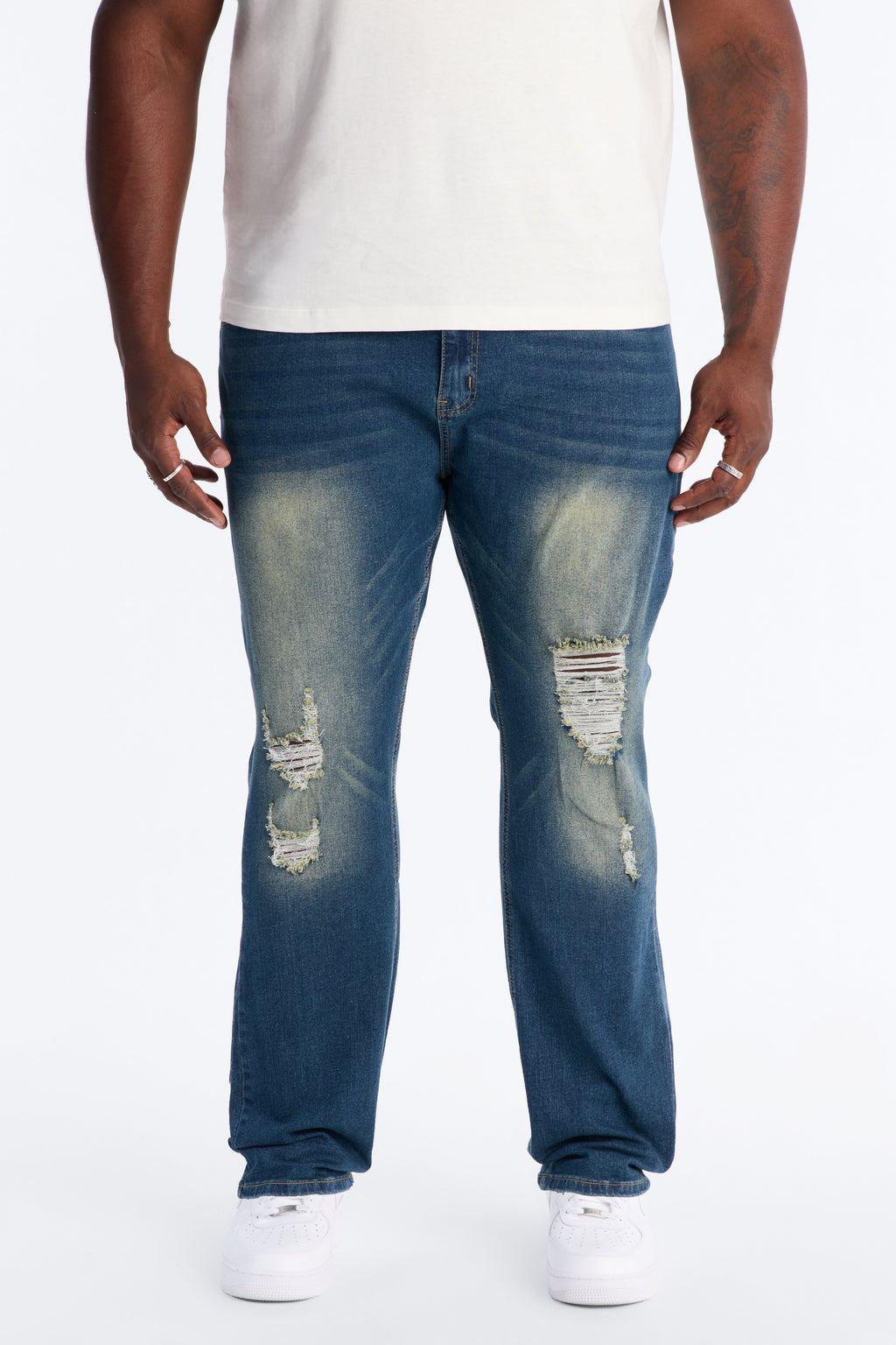 Destructed Apex Slim Jean - Dark Wash - image 2