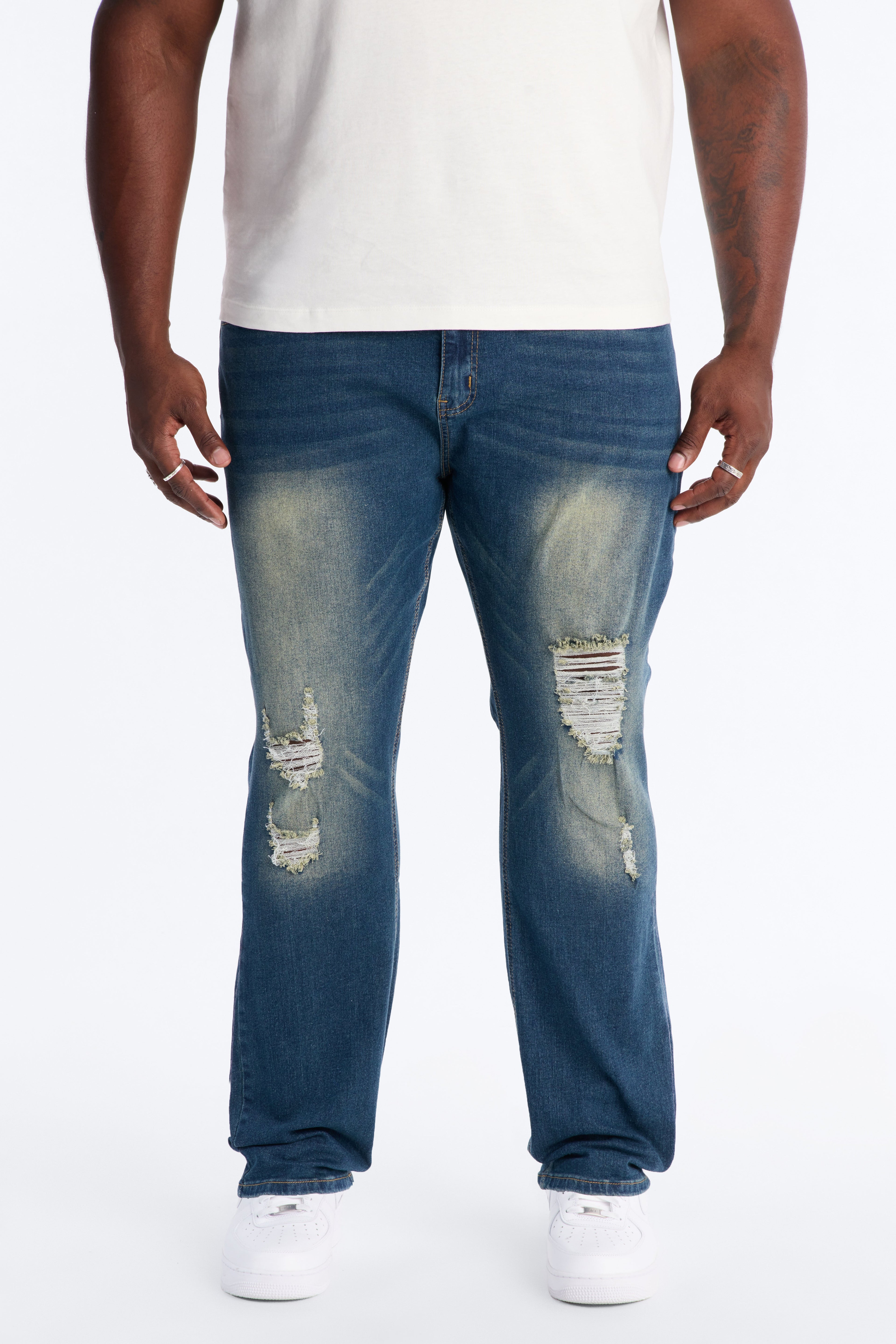 Destructed Apex Slim Jean - Dark Wash - image 2