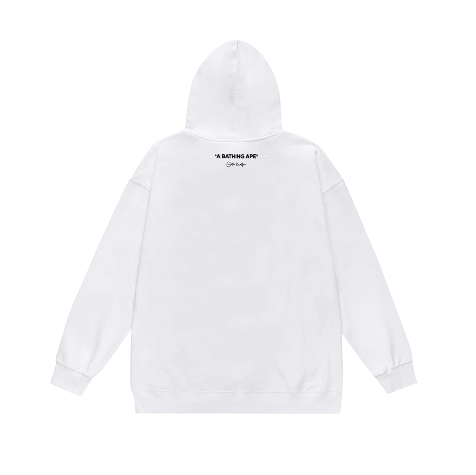BAPE Shark Full-Zip Hoodie — Black / White / Grey