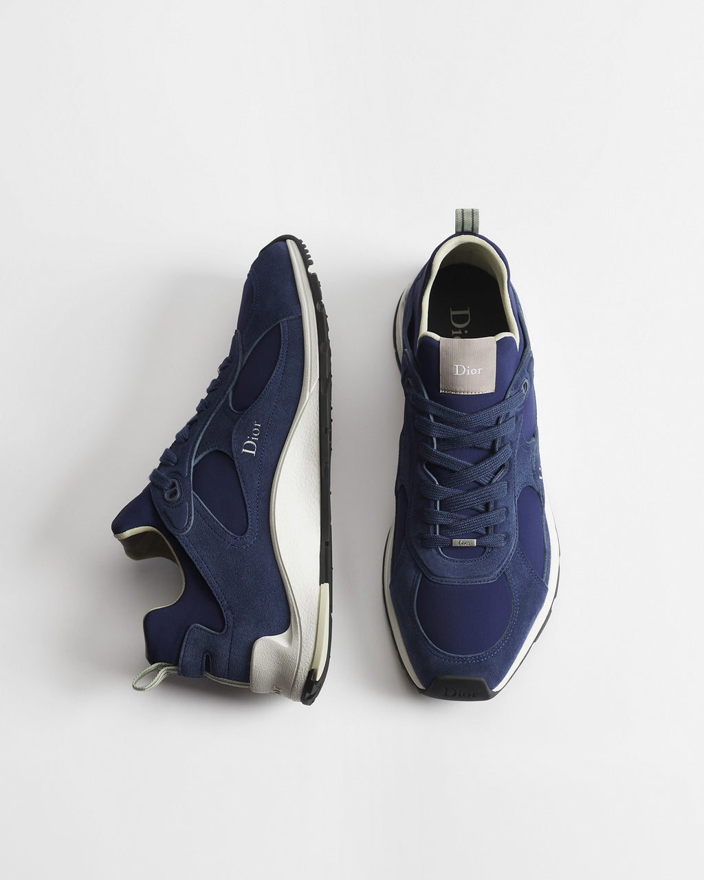 Dior Mile Sneaker - Blue Suede Calfskin with Blue and Green Neoprene - image 2