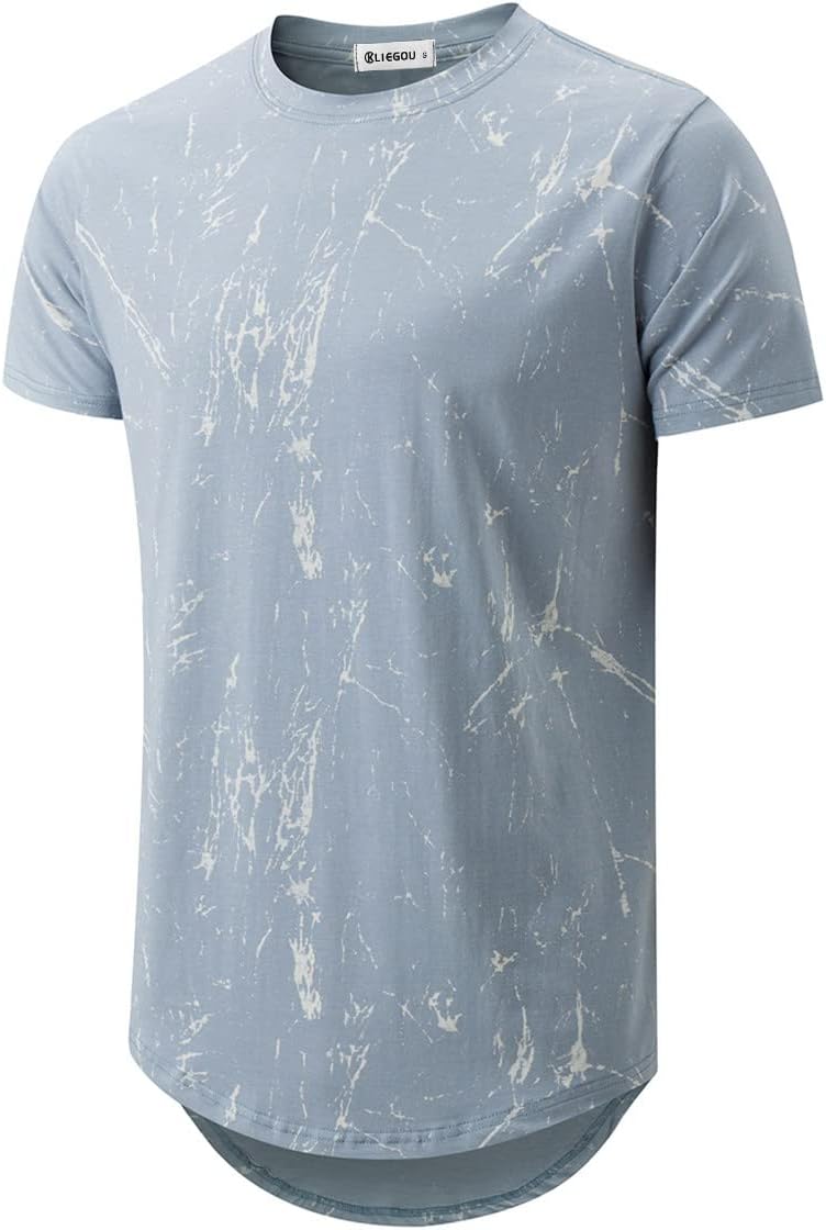 KLIEGOU men's longline T-shirt - Blue2