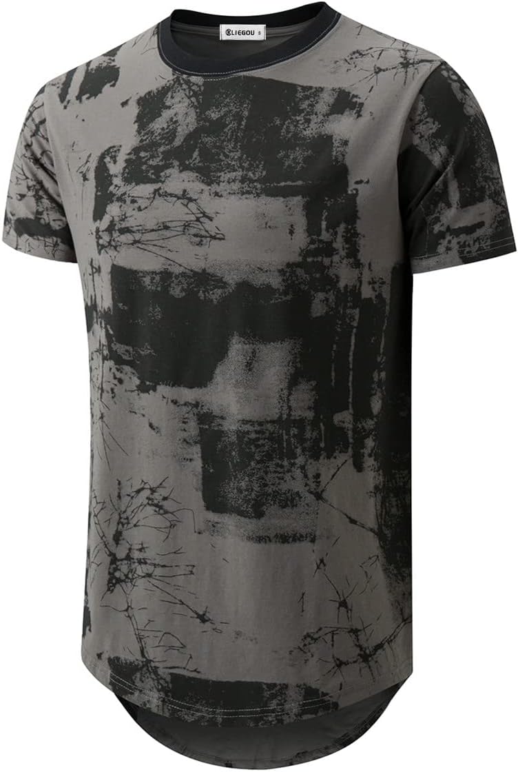 KLIEGOU men's longline T-shirt - Grey1