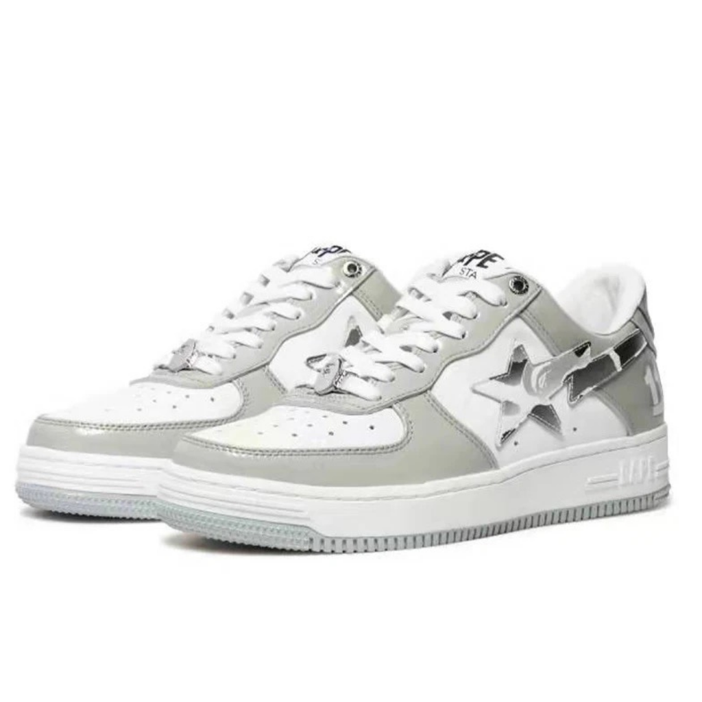 Bape Bapesta White Silver Grey - image 2