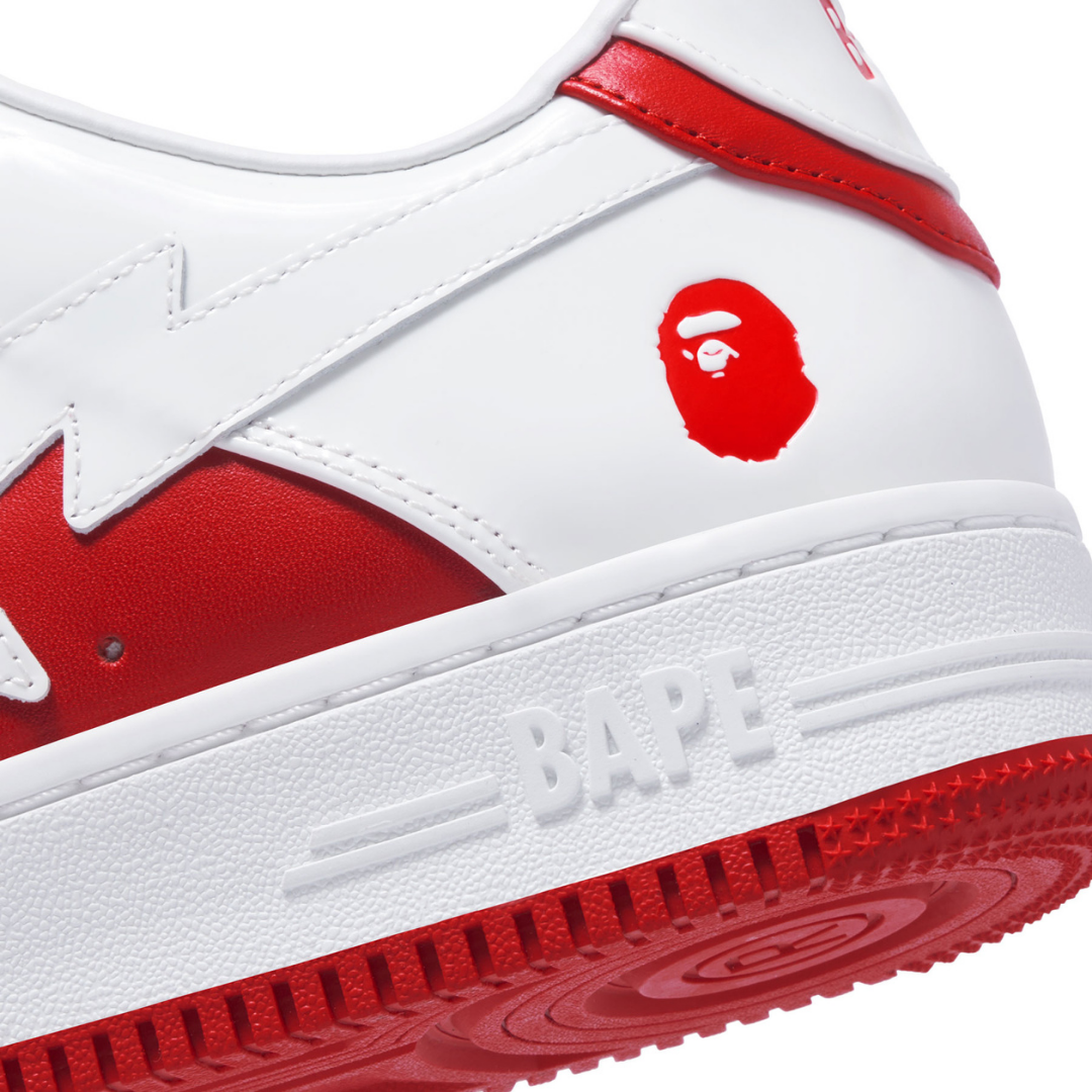 Bape Bapesta White Red - image 5