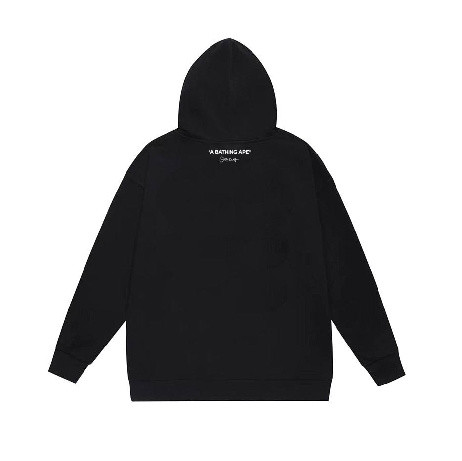 BAPE Shark Full-Zip Hoodie — Black / White / Grey