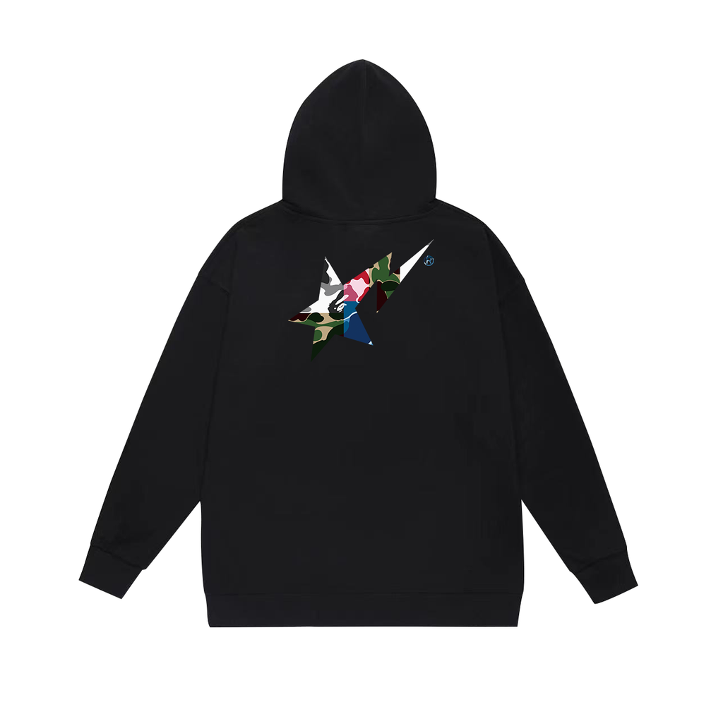 BAPE Shark Full-Zip Hoodie — Black / White / Grey