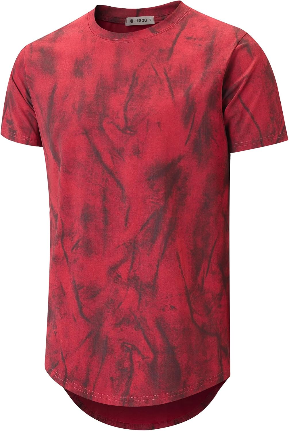 KLIEGOU men's longline T-shirt - 1887 Red
