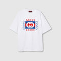 Printed cotton jersey T-shirt - white