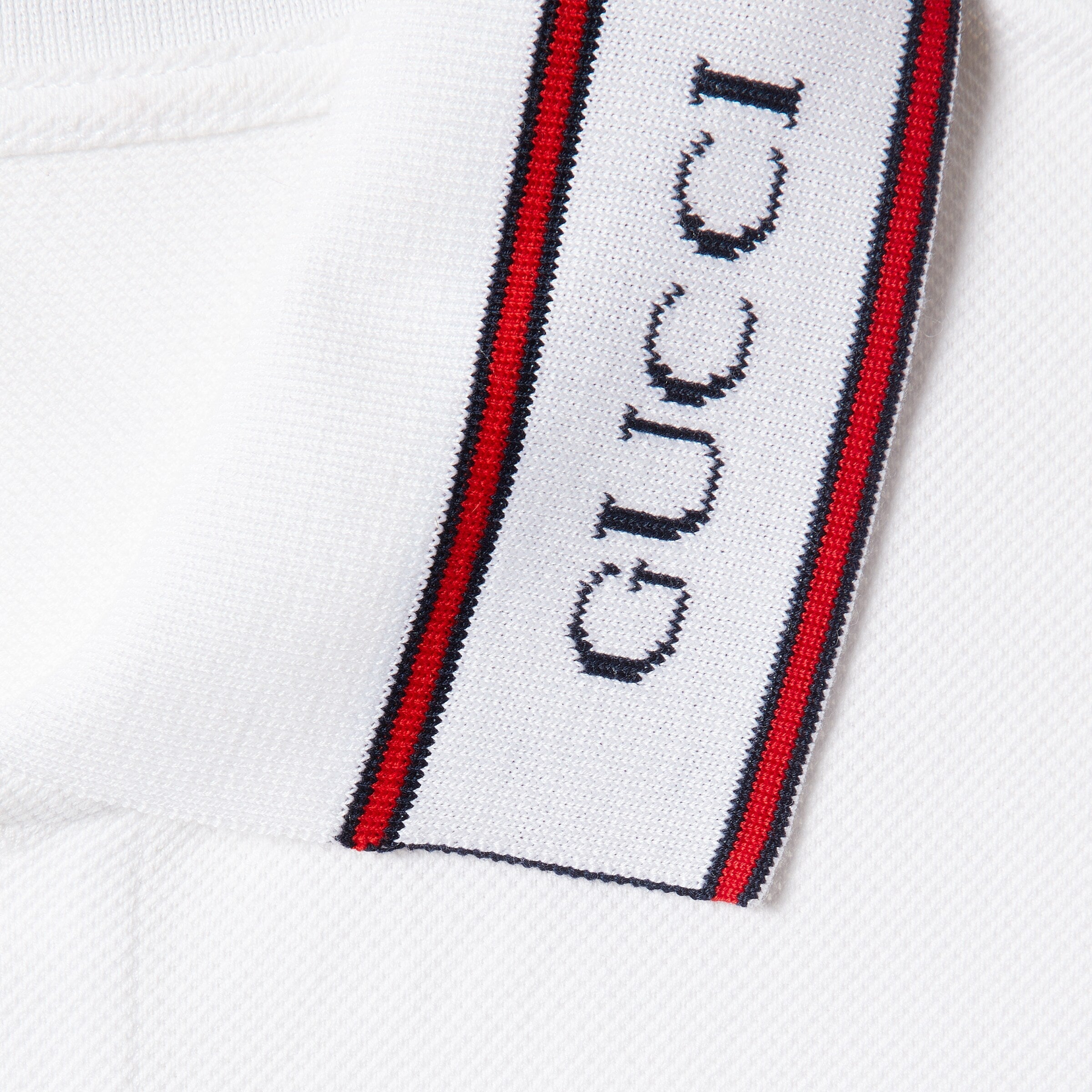 Cotton piquet polo shirt - white