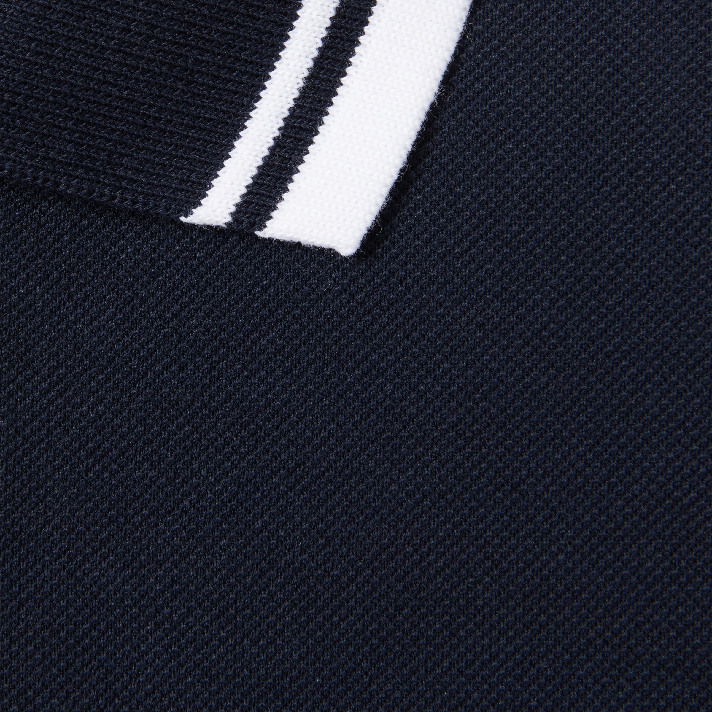 Cotton polo shirt with embroidery - navy