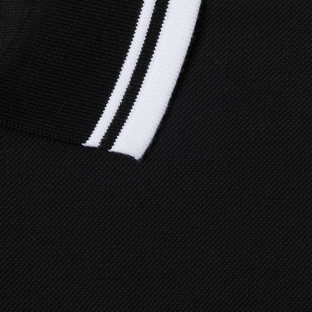 Cotton polo shirt - black