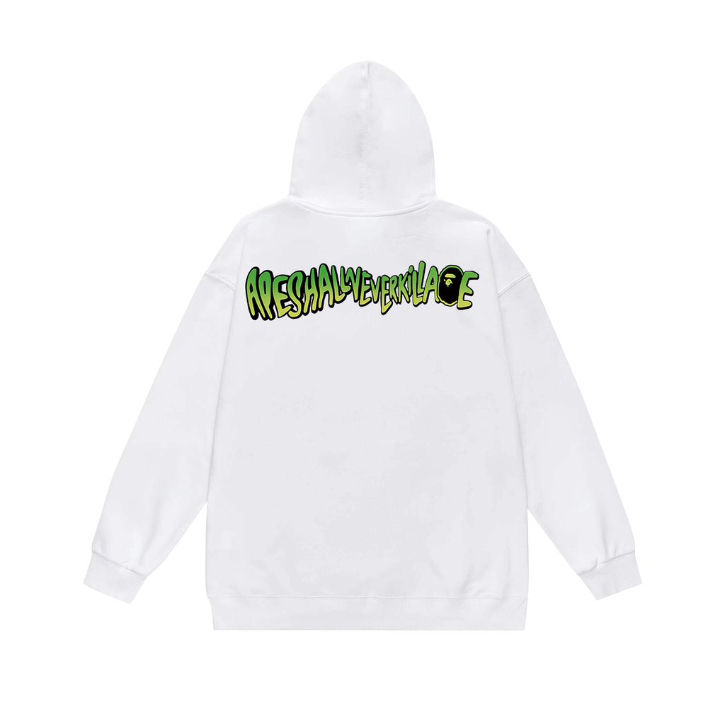 BAPE Shark Full-Zip Hoodie — Black / White / Grey