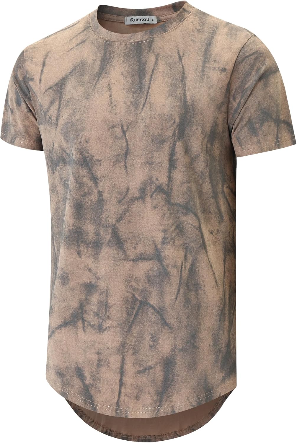 KLIEGOU men's longline T-shirt - 1887 Khaki