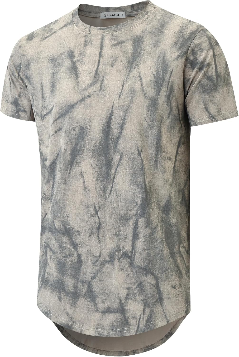 KLIEGOU men's longline T-shirt - 1887 Beige