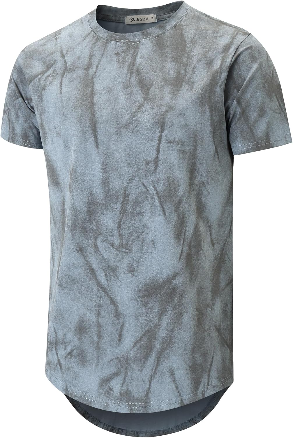 KLIEGOU men's longline T-shirt - 1887 Blue