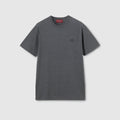 Cotton jersey T-shirt with embroidery - grey