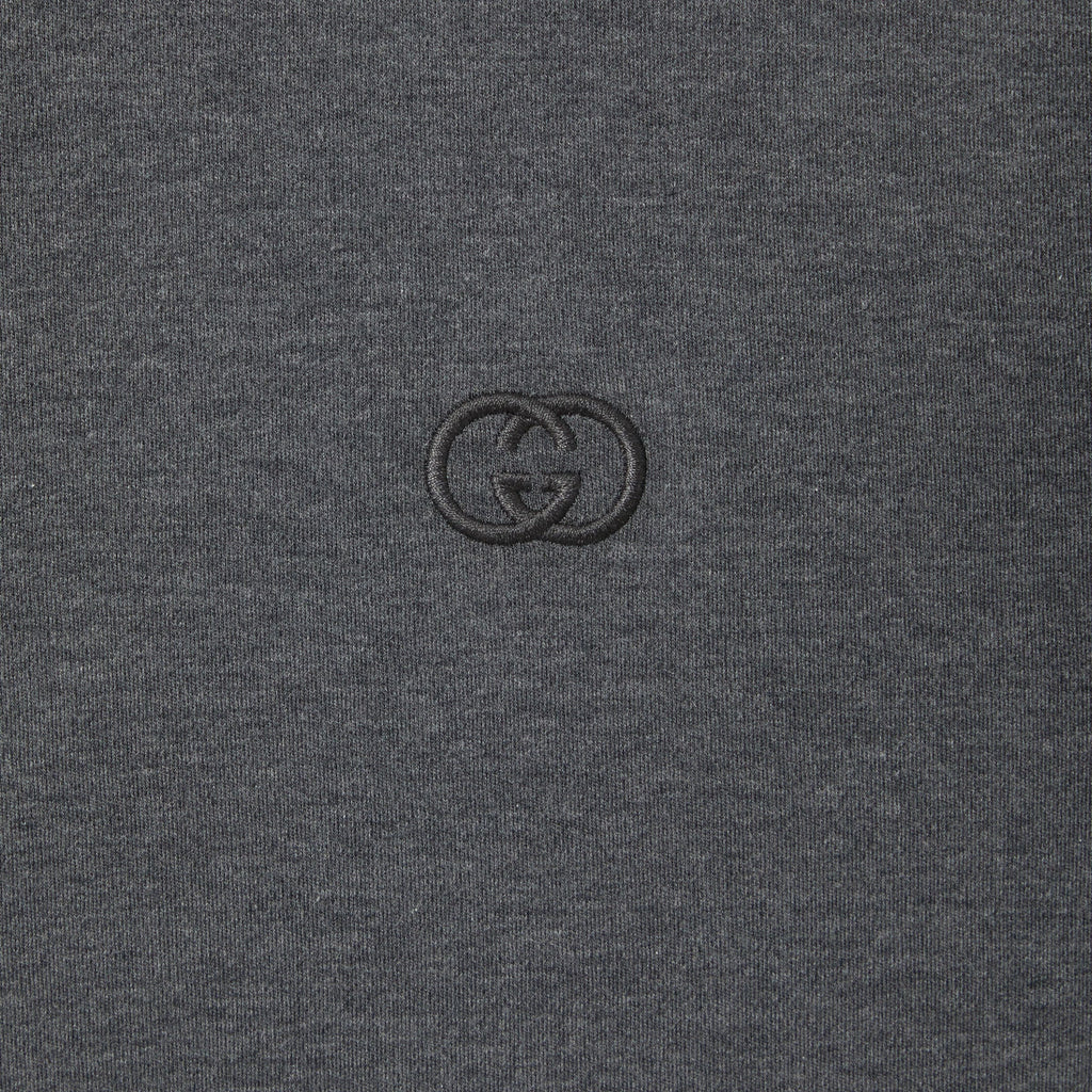 Cotton jersey T-shirt with embroidery - grey